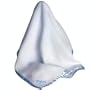 Trend Lab Satin Trim White Pique Receiving Blanket Blue