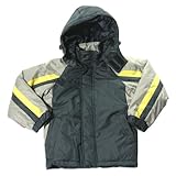Sportier - Boys Winter Jacket, Navy, Grey, Yellow (Size 4)