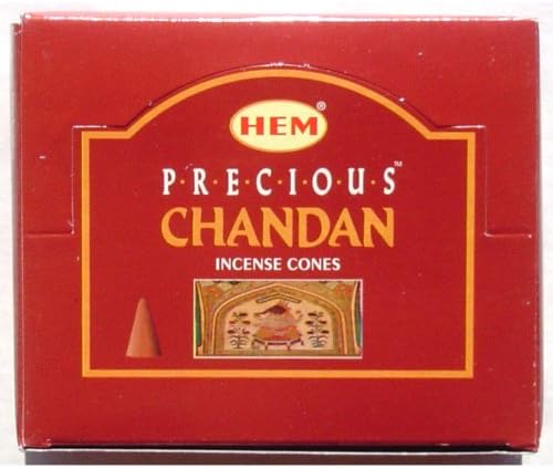 Precious Chandan Incense Cone - Hem Cones - 10 cones plus burner per box - So...