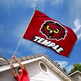 Temple Owls University Large College Flag
