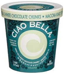 Ciao Bella Green Tea White Chocolate Chip, 16-Ounce Cups (Pack of 4)