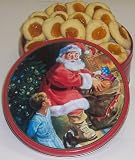 Gourmet Food : Scott's Cakes 1 lb. Apricot Butter Cookies in a Santa Tin