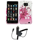 GTMax Spring Flowers Snap On Hard Cover Case + Micro USB Car Charger for Sa ....