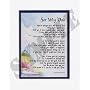 "For My Dad" Touching 8x10 Poem, Double-matted in White Over Navy And Enhanced With Watercolor Graphics.