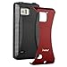 Insten Hybrid Case Compatible with Motorola Droid Bionic XT875, Black TPU / Red Hard