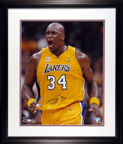 Shaquille O'Neal Los Angeles Lakers - Shaq-Attitude - Framed 16x20 Autographed Photograph