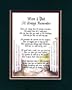 "Mom and Dad, I'll Always Remember" Touching 8x10 Poem, Double-matted in Dark Green Over Burgundy and Enhanced with Watercolor Graphics. An Anniversary Gift.