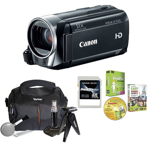 Canon VIXIA HF R300 Full HD Flash Memory Camcorder Bundle