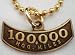 Harley Davidson HOG Motorcycle Mileage Rocker 100K 100000 Miles Replica Pendant Necklace w/ball chain