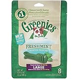 GREENIES Freshmint Dental Chews Large Treats for Dogs - 12 oz.