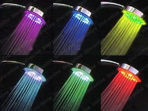LED Showerhead Brausekopf Duschkopf Dusche Brause Kopfbrause Handbrause mit 6 Farben LED Beleuchtung
