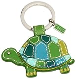 Coach Leather Turtle Charm Keychain 92518SVMC