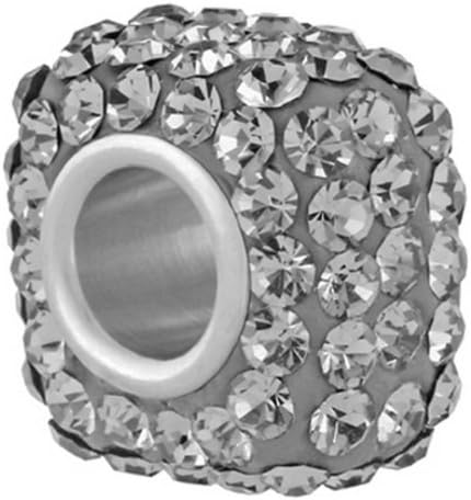 Boxy Platinum Colored Roxstar - Pandora Style Beads, Pandora Style Charms, Pandora Style Bracelets