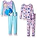 Disney Big Girls' Finding Dory 4-Piece Cotton Pajama Set, Pink, 10