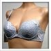  : Venus New Lite Grey Front Closure Floral Bra #1006 34A