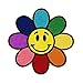 Hippie Heart Daisy Rainbow Patch Groovy Kids Happy Embroidered Iron On Applique