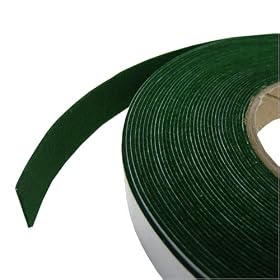 VISCOSE FELT STRIPPING C1208 GREEN WITH ADHESIVE 1-1/8 INCH WIDE X 50 FEET