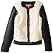 Catherine Malandrino Big Girls' Moto Jacket with Faux Fur