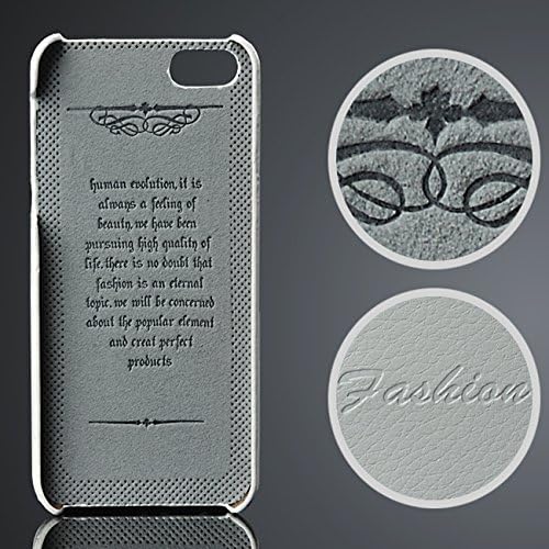 Hwisdom Iphone 5 5s 5c Case Premium Genuine Leather Wallet Case with Credit Card Id Holders for Iphone 5 5s 5c (Iphone 5 5s 5c -White)