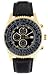 Burgmeister Savannah BM320-222 Herren Chronograph gold schwarzes Zifferblatt mit 8 Diamanten Datum/Tag/Monat schwarzes Lederarmband