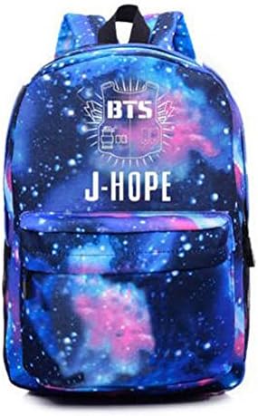 Girls Boys K-pop Star Bangtan Boys Canvas Backpack Kpop BTS Starry Sky School Bookbag (Pattern 4)