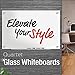 Quartet Magnetic Glass Dry Erase White Board, 24''W x 18''H Whiteboard, Infinity Frameless Mounting, White Surface (G2418W)