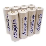 Sanyo Eneloop 8 Pack AA NiMH Pre-Charged Rechargeable Batteries