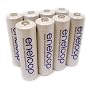 Sanyo Eneloop 8 Pack AA NiMH Pre-Charged Rechargeable Batteries