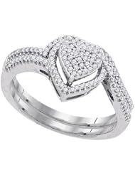 0.30CTW-DIA MICRO-PAVE BRIDAL SET