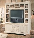 Portofino Media Bookcase Center Ivory