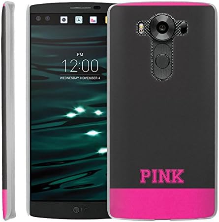 PINK Black [SLIM FIT] Shock-Absorption Bumper [1PCS] Durable Anti-Fingerprint Black Bumper Case for LG V10