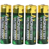 Monster Cable Ultra-High Capacity 2100mAh AA Rechargeable Powercells (4 pack)