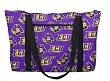 ECU Logo East Carolina University Pirates Deluxe Tote Bag with COTTON FABRIC Surface and WATERPROOF LINING