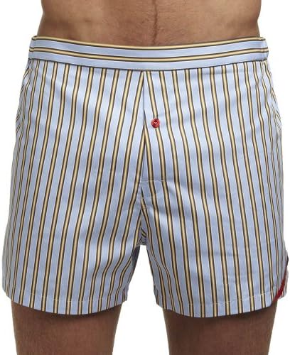 Pengallan Men's Pengallan Slim-Fit Boxers 34 Blue/Orange Stripe