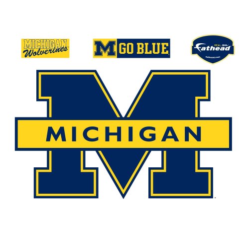 Fathead Michigan Wolverines Blue Logo Wall Decal