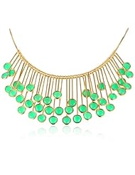 kate spade new york "Ferris Wheel" Bud Green Spray Necklace, 18"