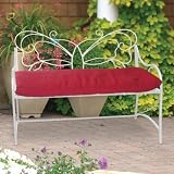 White Butterfly Iron Bench