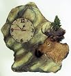 Moose Head Country Lodge Cabin Family Wall Clock