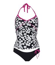 Black and white tankini
