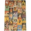 Vintage Posters Italian Advertising Cavallini Gift Wrap or Decoupage Paper 20 by 28 inches