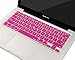 MOSISO Silicone Keyboard Cover Compatible with MacBook Air 13 inch A1466 A1369 2010-2017&Compatible with MacBook Pro 13/15 inch (with/Without Retina Display, 2015 or Older Version), Rose Red