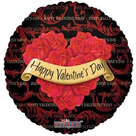 18" Valentine's Day Roses Wreath Silver Lining