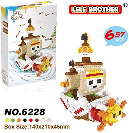 One Piece Thousand Sunny Ship Minifigure Diamond Nano Block 657 PCS