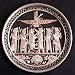 Zoroastrian Persian Metal Decorative Plate w/Wall Eyelet Featuring Faravahar and Mythical Figures