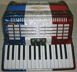 Rossetti Piano Accordion 32 Bass 30 Key 3 Switch, with case, Tri-Color: Red-White-Blue