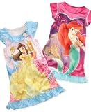 Disney Girls Nightgown, Little Girls Belle and Ariel Nightgown