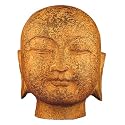 Hand carved Stone Buddha Head Statue