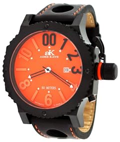 Adee Kaye #AK7210-MIPB4 Men's Black IP Mondo G2 Collection Self Winding Automatic Watch