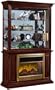 Radiance I Cherry Curio Cabinet and Electric Fireplace