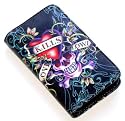 Ed Hardy Love Kills Slowly Faux Leather Side Flip Case For iPhone  3G & 3GS